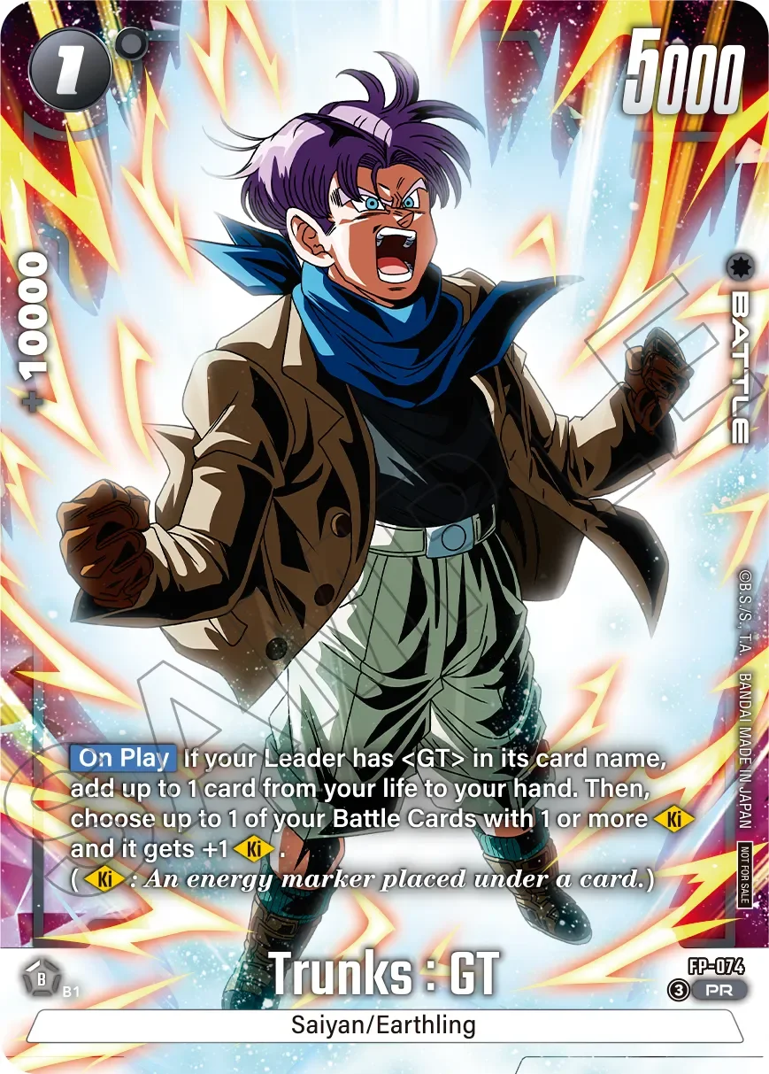 Trunks : GT – karta Dragon Ball Super Card Game Fusion World, rarity PR, kolor black